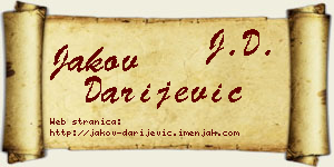 Jakov Darijević vizit kartica